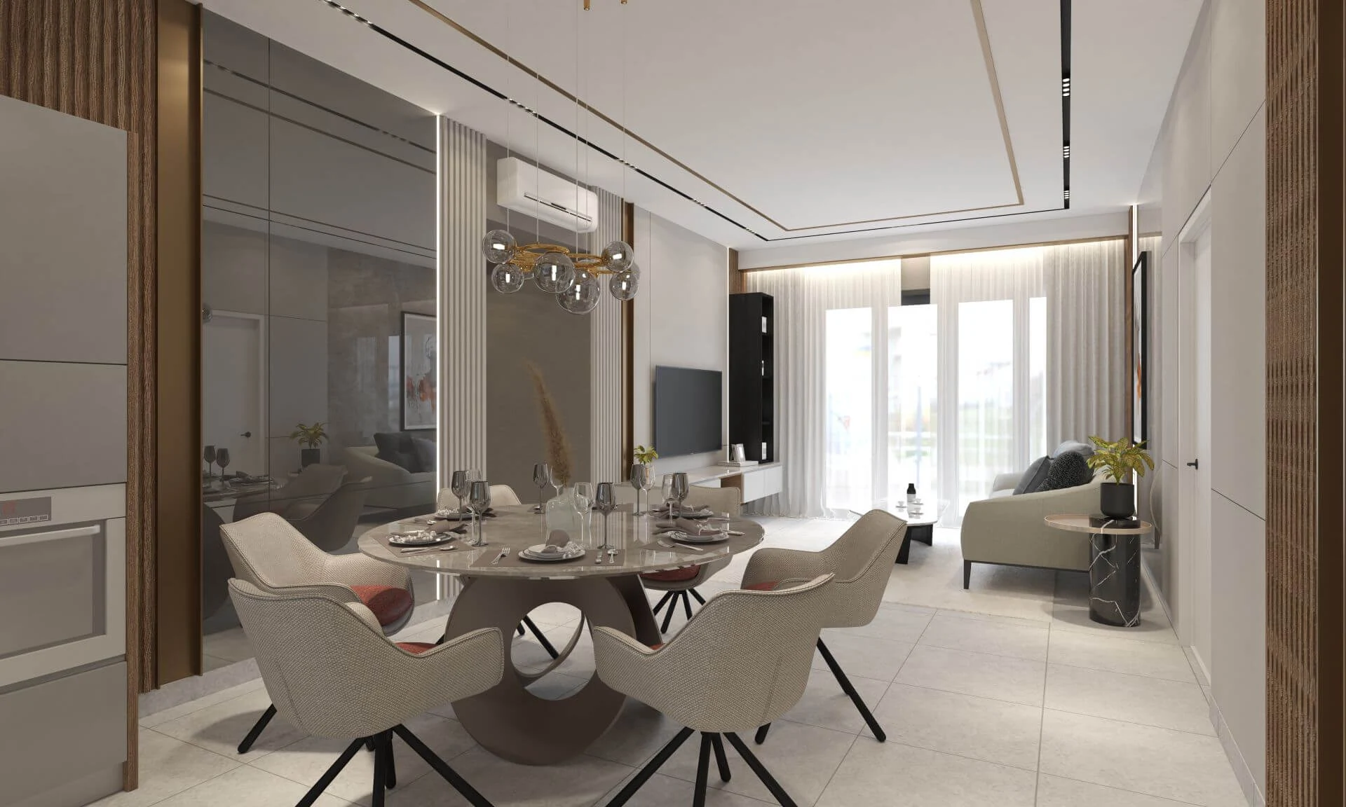 Type B living and dining interior